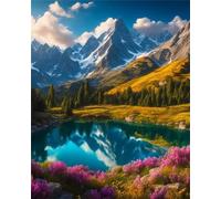 Jigsaw Puzzles for Adults 100 Piece jigsaw puzzles for Adult Educational Game Challenge Toy 100 Pieces Puzzle Challenging Games for The Whole for adults,Landscape Mountain Lake puzzle Gifts