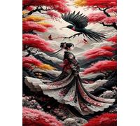 Jigsaw Puzzles for Adults 100 Piece jigsaw puzzles for Adult Educational Game Challenge Toy 100 Pieces Puzzle Challenging Games for The Whole for adults,Japanese Woman Scenery puzzle Gifts