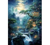 Jigsaw Puzzles for Adults 100 Piece jigsaw puzzles for Adult Educational Game Challenge Toy 100 Pieces Puzzle Challenging Games for The Whole for adults,Classical Palace Waterfall puzzle Gifts