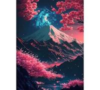 Jigsaw Puzzles for Adults 100 Piece jigsaw puzzles for Adult Educational Game Challenge Toy 100 Pieces Puzzle Challenging Games for The Whole for adults,Japanese Mountain Flowers puzzle Gifts