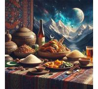 Jigsaw Puzzles for Adults 100 piece Mountain Cuisine, 100 Piece Difficult jigsaw puzzles for adults, Challenging Jigsaws 100 pieces, Puzzle Game for The Whole for Women, Gifts for Men 35x35cm