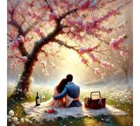 Jigsaw Puzzles for Adults 100 piece Picnic Couple, 100 Piece Difficult jigsaw puzzles for adults, Challenging Jigsaws 100 pieces, Puzzle Game for The Whole for Women, Gifts for Men 35x35cm