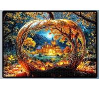 Jigsaw Puzzles for Adults 100 piece,Pumpkin Castle Scenery puzzles for adults,Classic Educational Games DIY Handwork Puzzle for Home Decor Gift