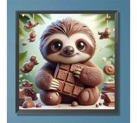 Jigsaw Puzzles for Adults 100 piece Sloth Chocolate, 100 Piece Difficult jigsaw puzzles for adults, Challenging Jigsaws 100 pieces, Puzzle Game for The Whole for Women, Gifts for Men 35x35cm