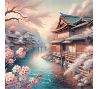 Jigsaw Puzzles for Adults 100 piece Stream Architecture, 100 Piece Difficult jigsaw puzzles for adults, Challenging Jigsaws 100 pieces, Puzzle Game for The Whole for Women, Gifts for Men 35x35cm