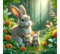 Jigsaw Puzzles for Adults 100 piece Sunshine Rabbit, 100 Piece Difficult jigsaw puzzles for adults, Challenging Jigsaws 100 pieces, Puzzle Game for The Whole for Women, Gifts for Men 35x35cm