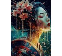 Jigsaw Puzzles for Adults 100 pieces,Fantasy Japanese Women puzzles for adults,Classic Educational Games DIY Handwork Puzzle for Home Decor Gift