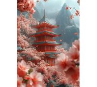 Jigsaw Puzzles for Adults 100 pieces,Japanese Palace Flowers puzzles for adults,Classic Educational Games DIY Handwork Puzzle for Home Decor Gift