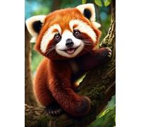 Jigsaw Puzzles for Adults 100 pieces,Red Panda Animal puzzles for adults,Classic Educational Games DIY Handwork Puzzle for Home Decor Gift