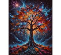 Jigsaw Puzzles for Adults 100 Starry Sky Tree of Life, Puzzle Games, Impossible Puzzle, Puzzles for Adults 100 Pieces for Wall Decoration and Gifts, 15.6 x 11 inch