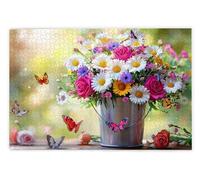 Jigsaw Puzzles for Adults 1000, 1000 Piece Jigsaw Puzzles for Adults, Challenging Wooden Jigsaws Puzzle for The Whole for Women, Puzzle for Home Wall Decor, Gifts for Women/Men, Theme: Daisy, O-94