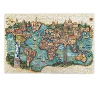 Jigsaw Puzzles for Adults 1000, 1000 Piece Jigsaw Puzzles for Adults, Challenging Wooden Jigsaws Puzzle for The Whole for Women, Puzzle for Home Wall Decor, Gifts for Women/Men, Theme: Map, H-98