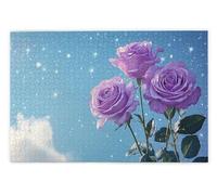 Jigsaw Puzzles for Adults 1000, 1000 Piece Jigsaw Puzzles for Adults, Challenging Wooden Jigsaws Puzzle for The Whole for Women, Puzzle for Home Wall Decor, Gifts for Women/Men, Theme: Rose, Z-36