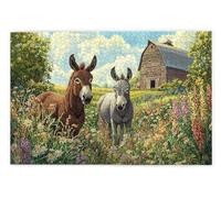 Jigsaw Puzzles for Adults 1000, 1000 Piece Jigsaw Puzzles for Adults, Challenging Wooden Jigsaws Puzzle for The Whole for Women, Puzzle for Home Wall Decor, Gifts for Women/Men, Theme: Donkey, B-44