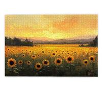 Jigsaw Puzzles for Adults 1000, 1000 Piece Jigsaw Puzzles for Adults, Challenging Wooden Jigsaws Puzzle for The Whole for Women, Puzzle for Home Wall Decor, Gifts for Women/Men, Theme: Sunflower, O-62