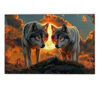 Jigsaw Puzzles for Adults 1000, 1000 Piece Jigsaw Puzzles for Adults, Challenging Wooden Jigsaws Puzzle for The Whole for Women, Puzzle for Home Wall Decor, Gifts for Women/Men, Theme: Wolf, C-16