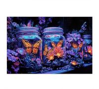 Jigsaw Puzzles for Adults 1000, 1000 Piece Jigsaw Puzzles for Adults, Wooden Puzzle Game for The Whole for Men, Butterfly Puzzle for Christmas Decorations, Gifts for Women, Theme: Flower Pattern, W-66