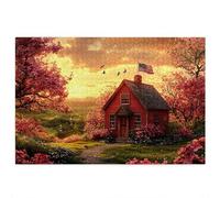 Jigsaw Puzzles for Adults 1000, 1000 Piece Jigsaw Puzzles for Adults, Wooden Puzzle Game for The Whole for Men, Cottage Puzzle for Christmas Decorations, Gifts for Women, Theme: Sunset Pattern, Q-52