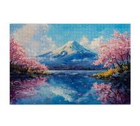 Jigsaw Puzzles for Adults 1000, 1000 Piece Jigsaw Puzzles for Adults, Wooden Puzzle Game for The Whole for Men, Mount Fuji Puzzle for Christmas Decorations, Gifts for Women, Landscape Pattern, R-50
