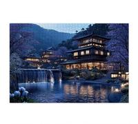 Jigsaw Puzzles for Adults 1000, 1000 Piece Jigsaw Puzzles for Adults, Wooden Puzzle Game for The Whole for Men, Landscape Puzzle for Christmas Decorations, Gifts for Women, Cottage Pattern, S-78