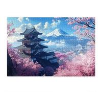 Jigsaw Puzzles for Adults 1000, 1000 Piece Jigsaw Puzzles for Adults, Wooden Puzzle Game for The Whole for Men, Landscape Puzzle for Christmas Decorations, Gifts for Women, Mount Fuji Pattern, W-78