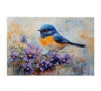 Jigsaw Puzzles for Adults 1000, 1000 Piece Jigsaw Puzzles for Adults, Wooden Puzzle Game for The Whole for Men, Bird Puzzle for Christmas Decorations, Gifts for Women, Theme: Flower Pattern, X-58