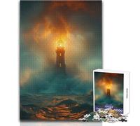 Jigsaw Puzzles for Adults 1000 A Lighthouse And Stormy Se Toys Educational Games Wall Decoration Secret Santa Gifts Size 50x75cm
