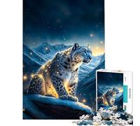 Jigsaw Puzzles for Adults 1000 A Snow Leopard Toy Intellectual Game Educational Games But Fun And Humorous Gifts For Birthdays (Size 38x52cm)
