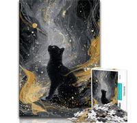 Jigsaw Puzzles for Adults 1000 Abstract Cat Teenager Jigsaw,Challenging Game Toys Wall Decoration Unique Birthday And Xmas Gifts 38x26cm