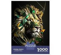 Jigsaw Puzzles for Adults 1000 Abstract Gold Green Lion Puzzle for Adults Anti-Stress Toys Improve Memory Gifts for Friends And Family 52x38cm/1000pcs