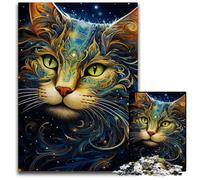 Jigsaw Puzzles for Adults 1000 Abstract Kintsugi Cat Wooden Puzzles Perfect for Family Fun on Christmas Thanksgiving BirthdaysEaster 1000 PCS(75x50cm)