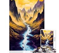 Jigsaw Puzzles for Adults 1000 Abstract Misty Mountain Jigsaw Puzzles for Teenagers Birthday Present Parent-child Interaction Toy Intellectual Game (38x26cm)