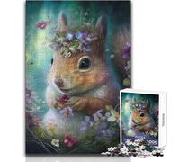 Jigsaw Puzzles for Adults 1000 Adorable Little Squirrel Toys Educational Games Wall Decoration Secret Santa Gifts Size 38x26cm