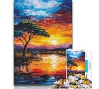 Jigsaw Puzzles for Adults 1000 African Grasslands Oil Painting 1000 Pieces for Adults,Learning Educational Toys Family Games Gifts for Friends And Family (size 75x50cm)