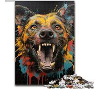 Jigsaw Puzzles for Adults 1000 African Hyena Adult Jigsaw Puzzles 1000 Pieces for Teenagers Family Educational Games Home Decoration Gift (Size 26x38cm)