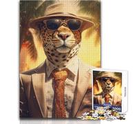 Jigsaw Puzzles for Adults 1000 Agent Cheetah Toys Educational Games Wall Decoration Secret Santa Gifts Size 38x26cm