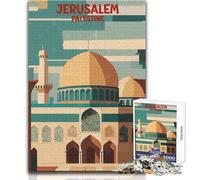 Jigsaw Puzzles for Adults 1000 Al Quds Jerusalem Poster Toys Educational Games Wall Decoration Secret Santa Gifts Size 50x75cm