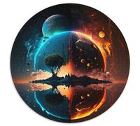 Jigsaw Puzzles for Adults 1000 Alien Planet Landscape Round Jigsaw Puzzles 1000 Pieces for Adults Erfect for Home Decor, Birthdays, Holidays, And Gifts (67.5x67.5cm)