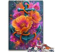 Jigsaw Puzzles for Adults 1000 Anchor And Flowers Educational Game Challenge Toy Wall Decoration Unique Birthday And Xmas Gifts 38x26cm
