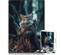 Jigsaw Puzzles for Adults 1000 Ancient Cat in A Forest Toys Educational Games Wall Decoration Secret Santa Gifts Size 38x52cm