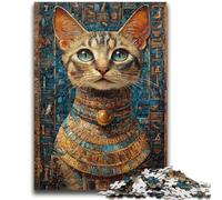 Jigsaw Puzzles for Adults 1000 Ancient Egyptian Cat Suitable for Ages 14 And Up Family Games Deal As Gifts for The Whole Family 26x38cm