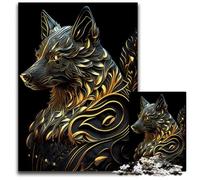 Jigsaw Puzzles for Adults 1000 Ancient God Wolf Portrait Difficult Puzzles for Adults Gift for Men And Women Daily Special Occasion 1000 PCS(38x26cm)