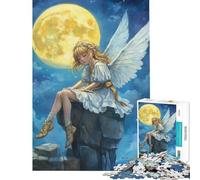 Jigsaw Puzzles for Adults 1000 Angel Girl Under Moonlight Challenging To Complete Learning Educational DIY Toys for 14+ Puzzle Game Offered (38x26cm)