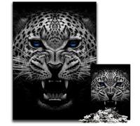 Jigsaw Puzzles for Adults 1000 Angry Jaguar Face Poster_156604b Wooden Jigsaw Puzzles for Adults for Teenagers & Family Fun - DIY Brain Teaser Game Gift 1000 PCS