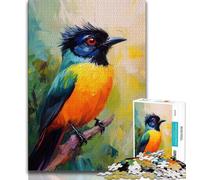 Jigsaw Puzzles for Adults 1000 Animal Bird Oil Painting Puzzles for Adults,Stress Reliever Difficult Challenge Suitable for Desktop Decoration (size 75x50cm)