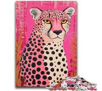 Jigsaw Puzzles for Adults 1000 Animal Cheetah Adult Jigsaw,Fun Games Every Piece Is Unique - Challenging Family Fun Game (38x26cm)
