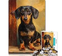 Jigsaw Puzzles for Adults 1000 Animal Dachshund 1000 Pieces for Teenagers,Stress Reliever Difficult Challenge Home Decoration Toys (size 75x50cm)