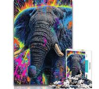 Jigsaw Puzzles for Adults 1000 Animal Elephant Teenager Jigsaw,Challenging Game Toys Wall Decoration Unique Birthday And Xmas Gifts 38x26cm