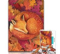 Jigsaw Puzzles for Adults 1000 Animal Fox Adult Jigsaw,Fun Games Every Piece Is Unique - Challenging Family Fun Game 26x38cm