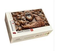 Jigsaw Puzzles for Adults 1000, Animal Jigsaw Puzzles, Gift for Women -9381 | Wooden, HD Printing, Perfect Fit, Colourful Box, Letter on the Back, Full Accessories, Size: 75x50cm, Chimpanzees Pattern